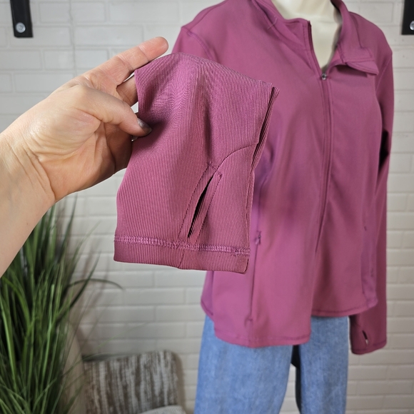NWT Spyder Muave Ribbed Lightweight Long Sleeve Zip Up Jacket Extra Large - Picture 7 of 10